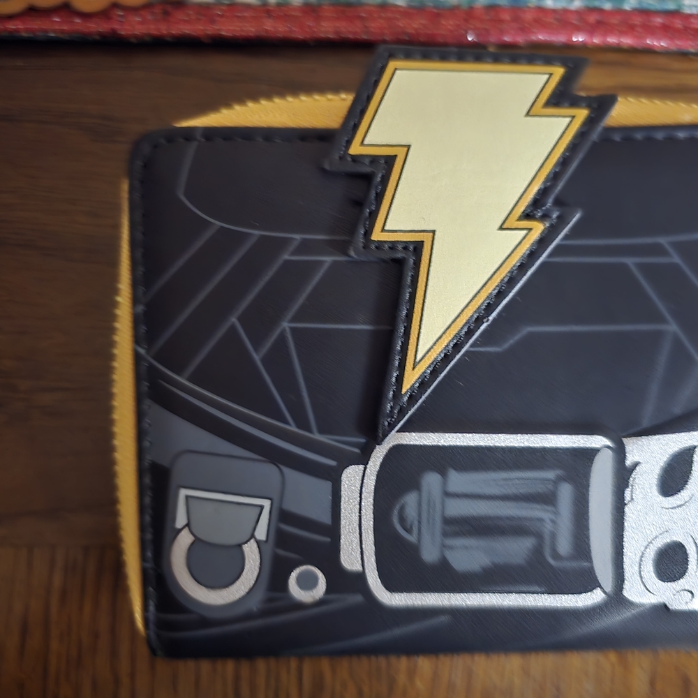 Loungefly Black and Yellow Lightning Bolt Wallet